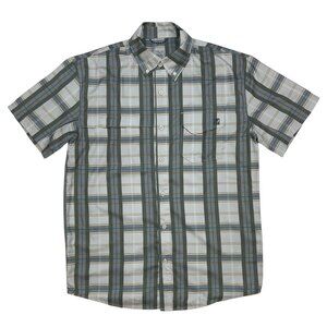 Huk Latitude Button Front Fishing Shirt M Plaid